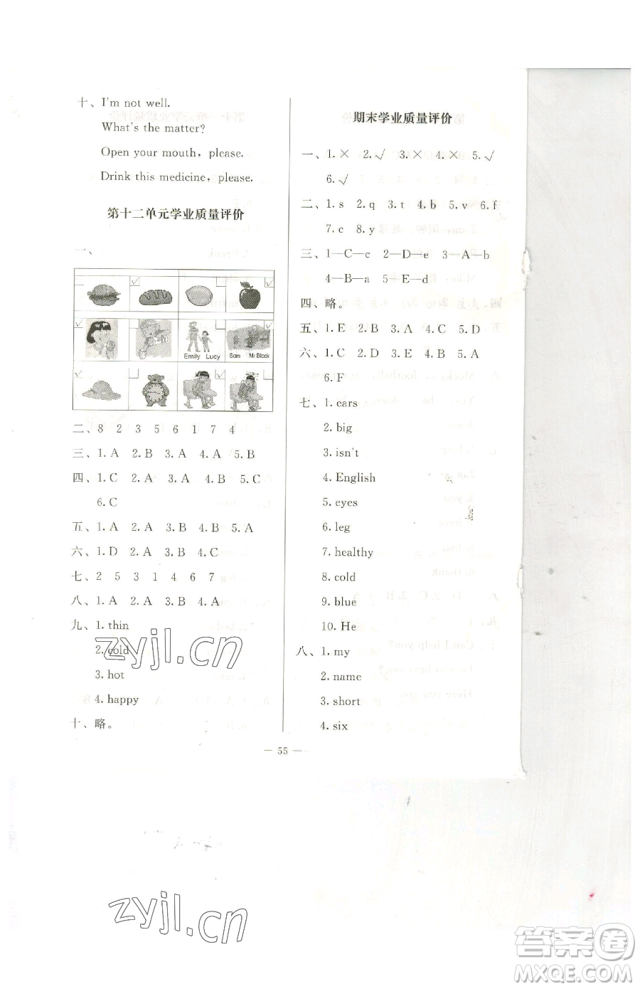 北京師范大學(xué)出版社2023課堂精練四年級(jí)下冊英語北師大版三起參考答案