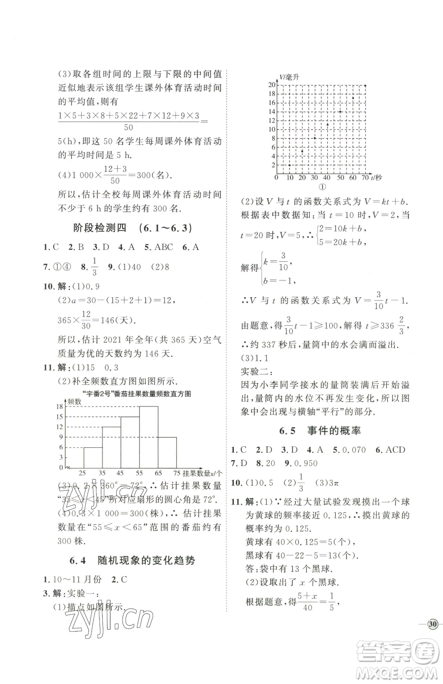 延邊教育出版社2023優(yōu)+學(xué)案課時(shí)通九年級(jí)下冊(cè)數(shù)學(xué)青島版濰坊專版參考答案