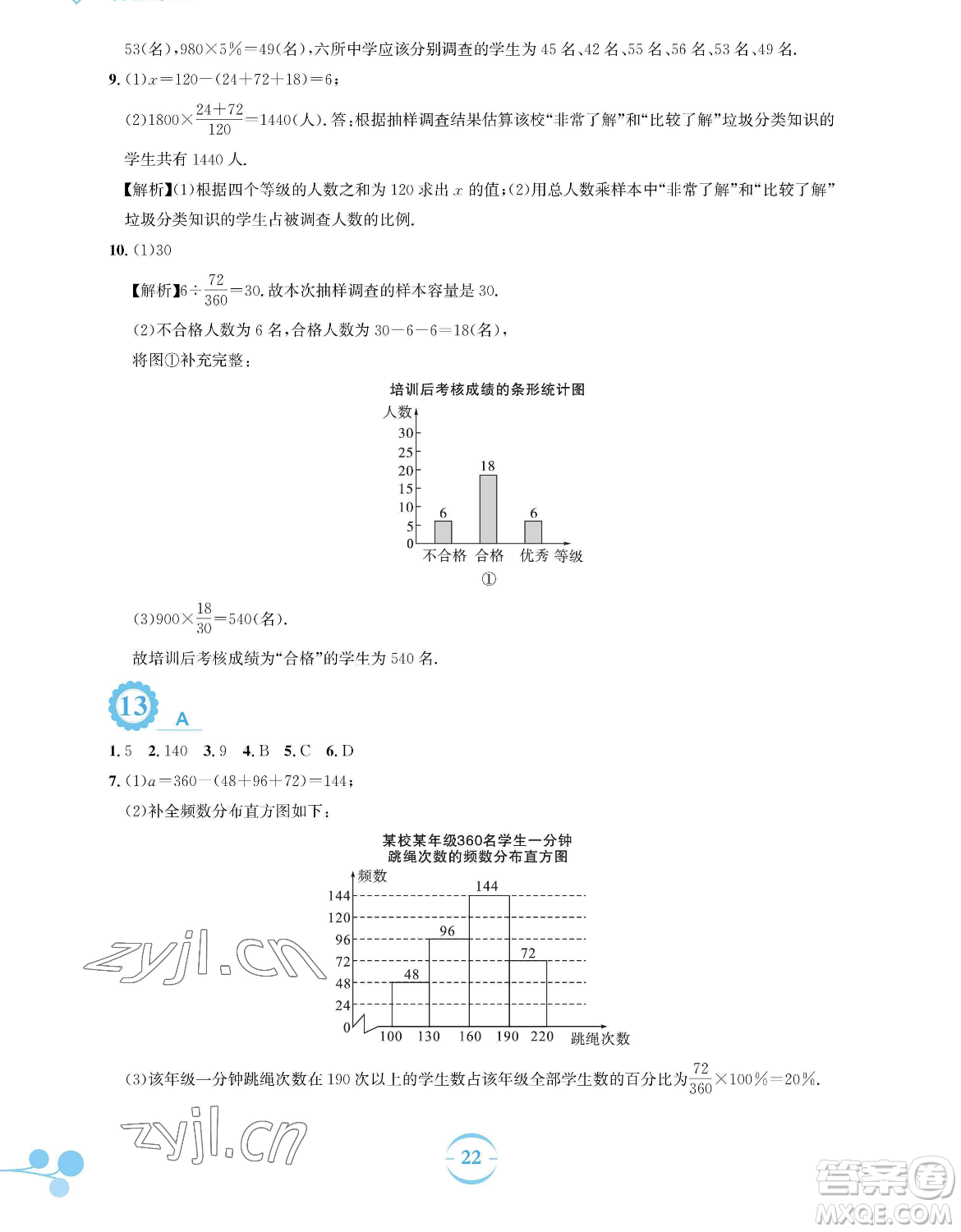 安徽教育出版社2023暑假作業(yè)七年級數(shù)學人教版參考答案