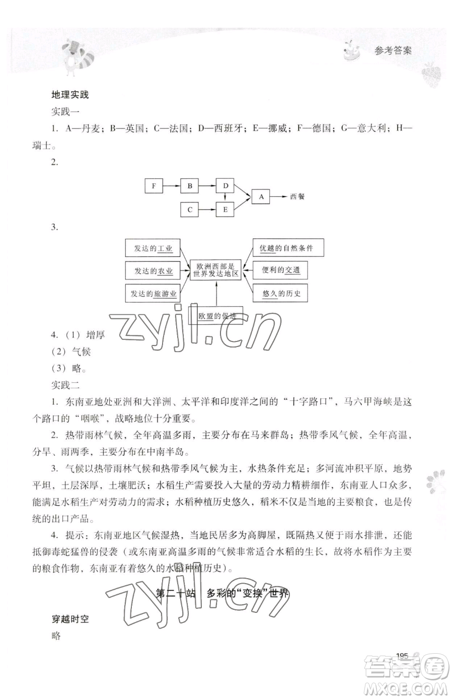 山西教育出版社2023新課程暑假作業(yè)本七年級(jí)合訂本C版參考答案