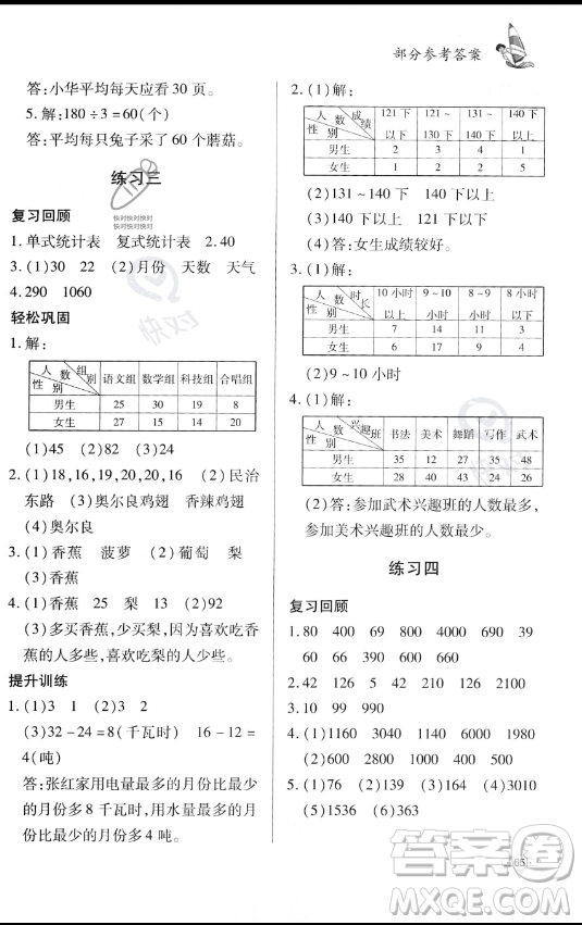 知識(shí)出版社2023年暑假作業(yè)三年級(jí)數(shù)學(xué)課標(biāo)版答案