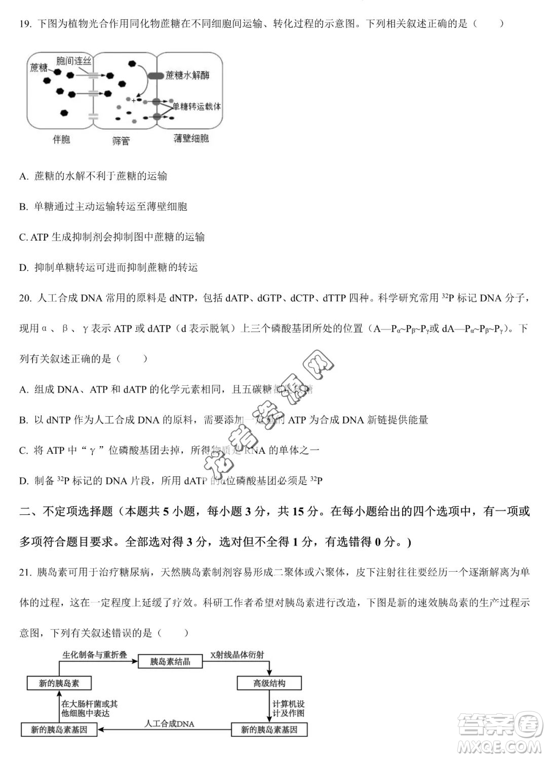 大慶實驗中學(xué)2022-2023學(xué)年高二下學(xué)期期末考試生物試題答案