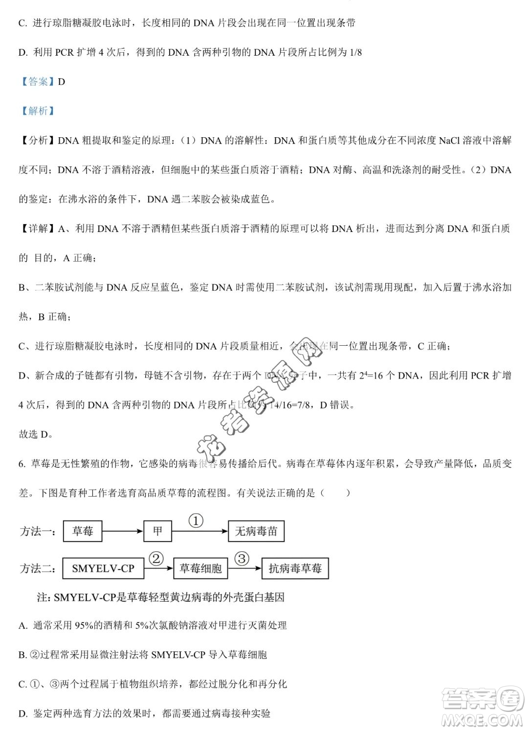 大慶實驗中學(xué)2022-2023學(xué)年高二下學(xué)期期末考試生物試題答案