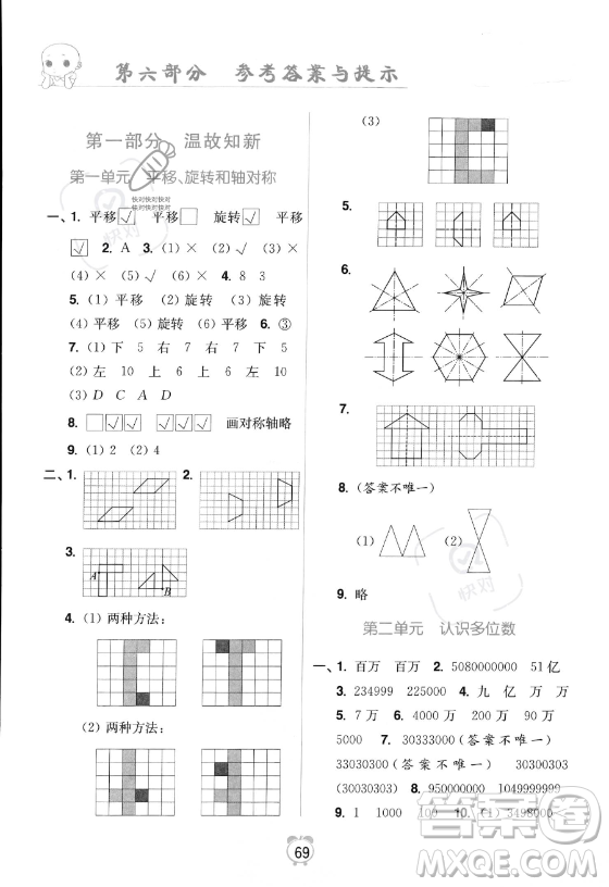 江蘇鳳凰美術(shù)出版社2023年超能學(xué)典暑假銜接優(yōu)學(xué)練四升五年級(jí)數(shù)學(xué)江蘇版答案