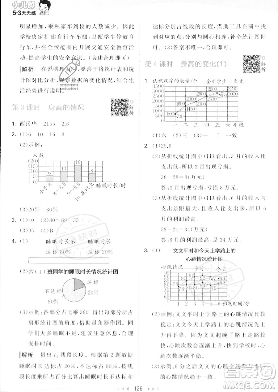 教育科學出版社2023秋季53天天練六年級上冊數學北師大版答案