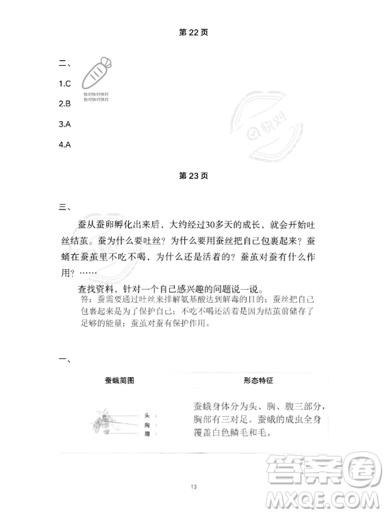 教育科學(xué)出版社2023年暑假作業(yè)三年級(jí)科學(xué)教科版答案