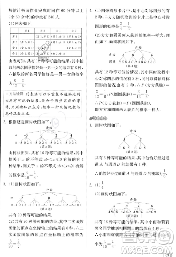 江蘇人民出版社2023實(shí)驗(yàn)班提優(yōu)訓(xùn)練九年級上冊數(shù)學(xué)人教版答案