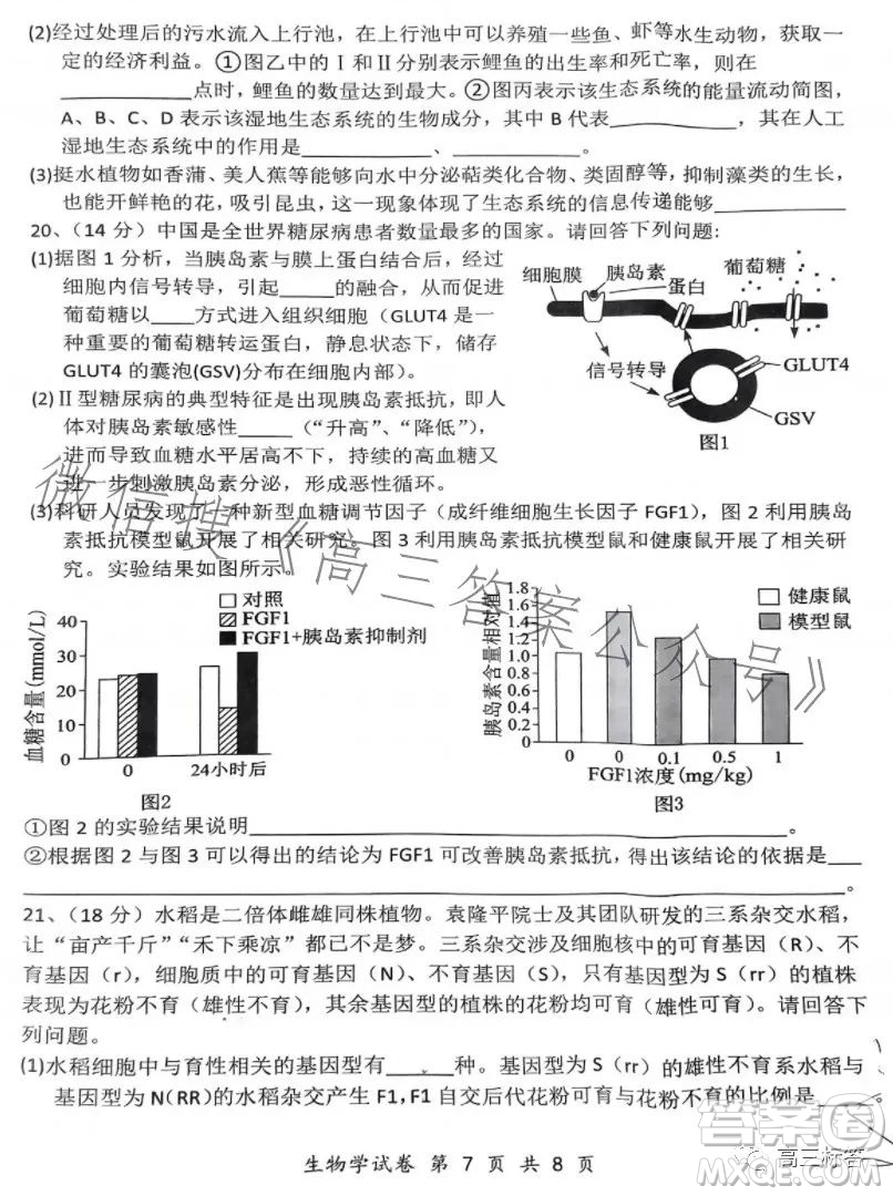 騰云聯(lián)盟2023-2024學(xué)年度上學(xué)期高三年級八月聯(lián)考生物試卷答案