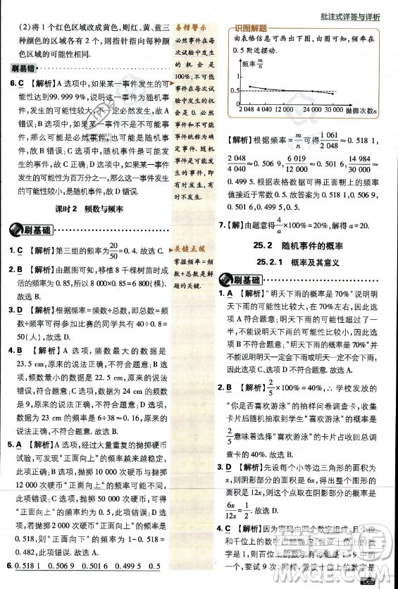 開(kāi)明出版社2024屆初中必刷題九年級(jí)上冊(cè)數(shù)學(xué)華師版答案