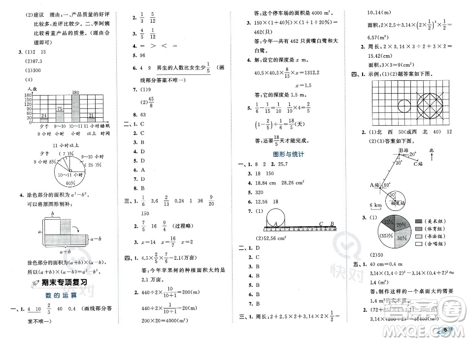 首都師范大學出版社2023年秋季53全優(yōu)卷六年級上冊數(shù)學人教版答案