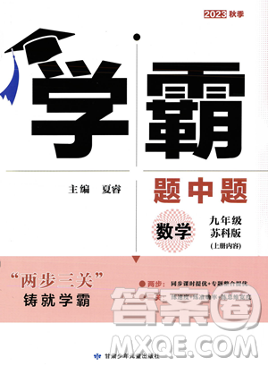 甘肅少年兒童出版社2023年秋季學霸題中題九年級上冊數學蘇科版答案