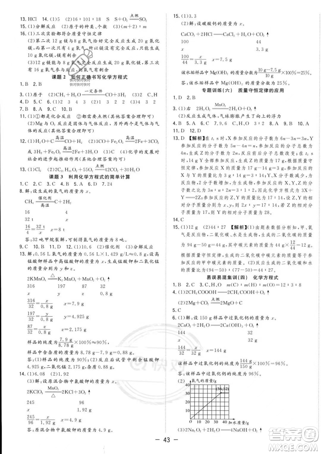 合肥工業(yè)大學(xué)出版社2023年秋季全頻道課時(shí)作業(yè)九年級(jí)上冊(cè)化學(xué)人教版答案