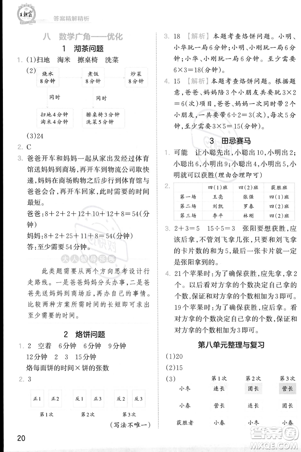 江西人民出版社2023年秋季王朝霞創(chuàng)維新課堂四年級(jí)上冊(cè)數(shù)學(xué)人教版答案