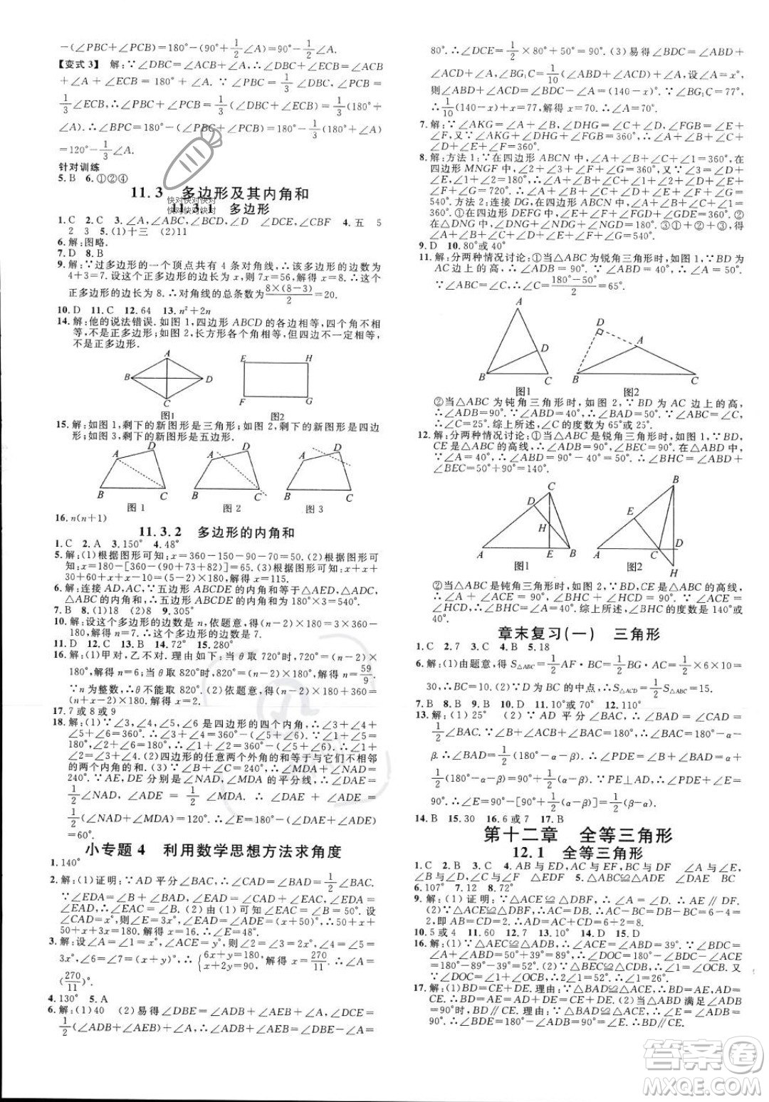 廣東經(jīng)濟(jì)出版社2023年秋名校課堂八年級(jí)上冊(cè)數(shù)學(xué)人教版福建專版答案