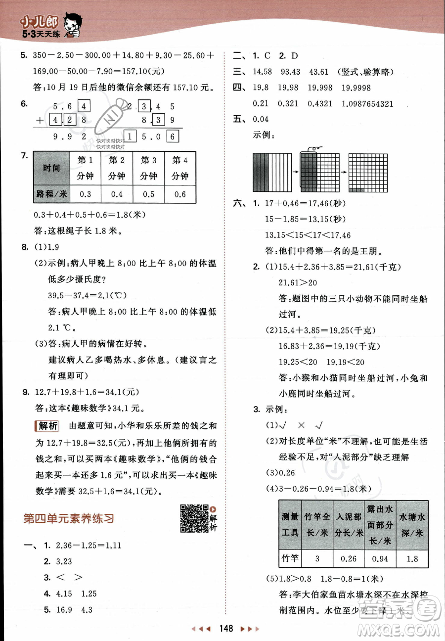 教育科學出版社2023年秋53天天練五年級上冊數(shù)學蘇教版答案