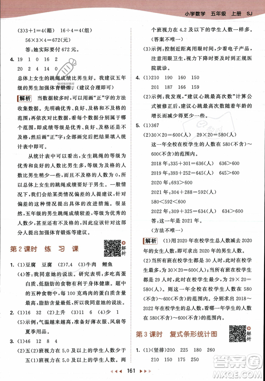 教育科學出版社2023年秋53天天練五年級上冊數(shù)學蘇教版答案