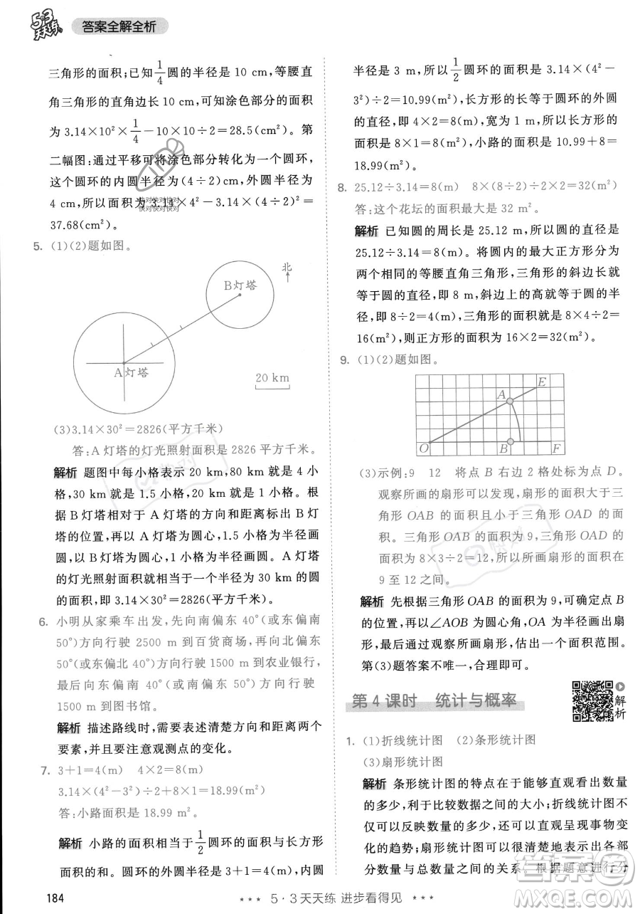 教育科學出版社2023年秋53天天練六年級上冊數(shù)學人教版答案