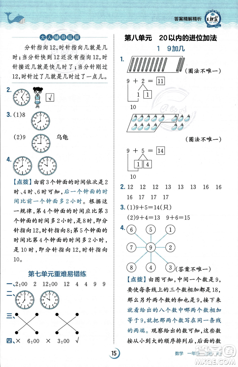 江西人民出版社2023年秋王朝霞德才兼?zhèn)渥鳂I(yè)創(chuàng)新設(shè)計一年級上冊數(shù)學(xué)人教版答案