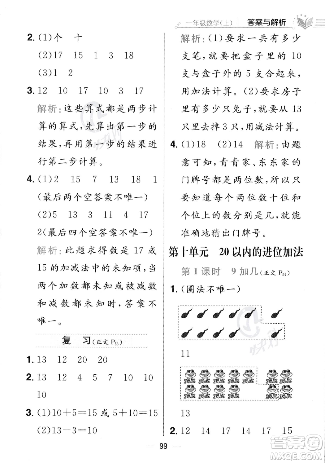 陜西人民教育出版社2023年秋小學(xué)教材全練一年級(jí)上冊(cè)數(shù)學(xué)江蘇版答案