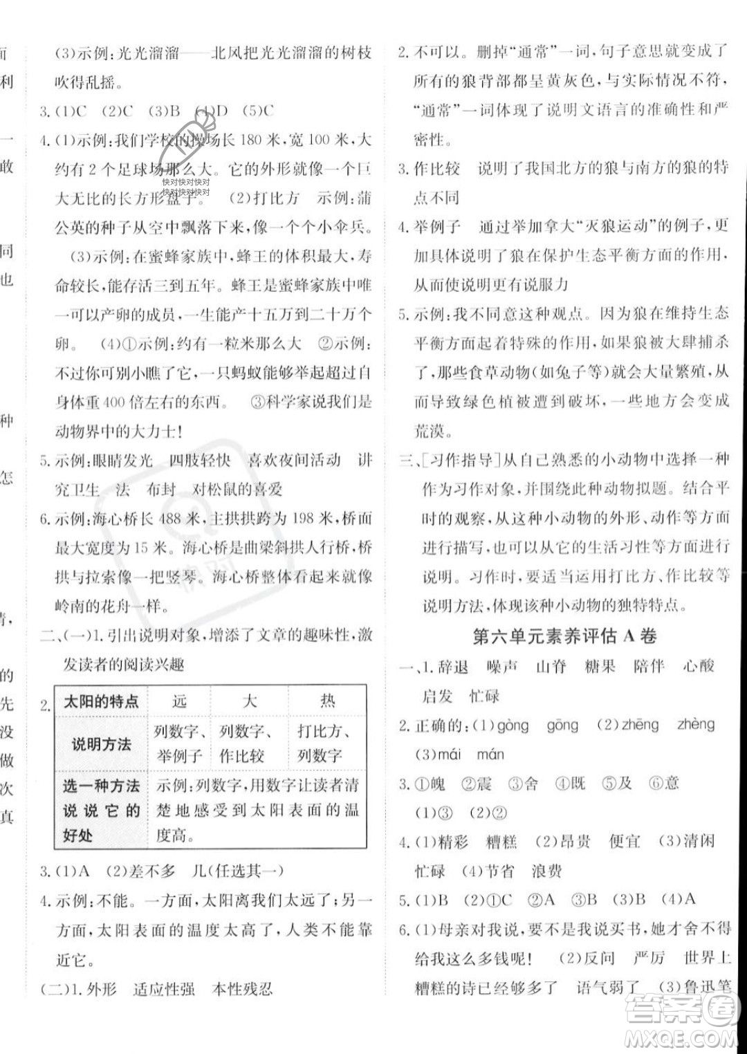 新疆青少年出版社2023年秋海淀單元測(cè)試AB卷五年級(jí)上冊(cè)語(yǔ)文人教版答案