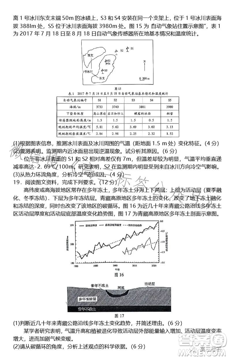 2024山東新高考聯(lián)合質(zhì)量測評9月聯(lián)考高三地理試題答案