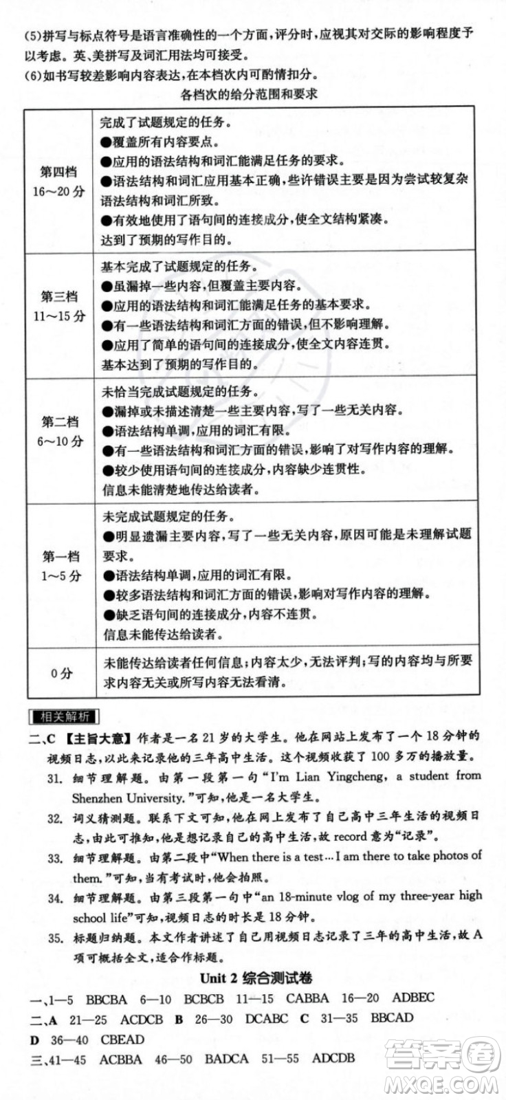陽光出版社2023年秋季全品作業(yè)本七年級英語上冊人教版河南專版答案