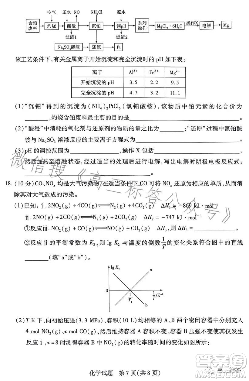 2023-2024學(xué)年高中畢業(yè)班階段性測(cè)試一化學(xué)試卷答案
