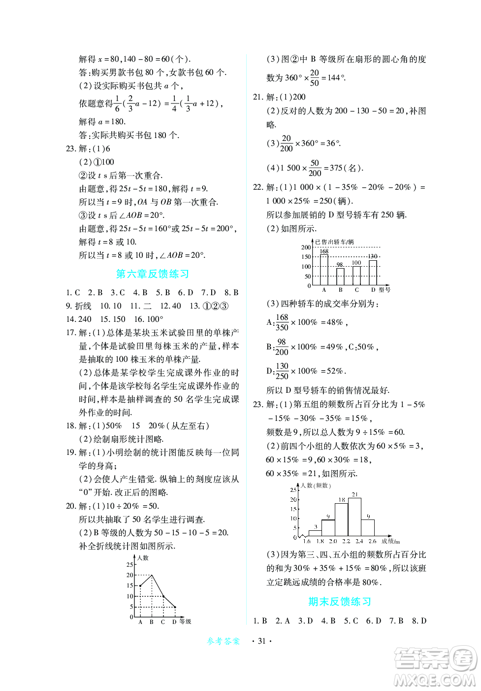 江西人民出版社2023年秋一課一練創(chuàng)新練習七年級數學上冊北師大版答案