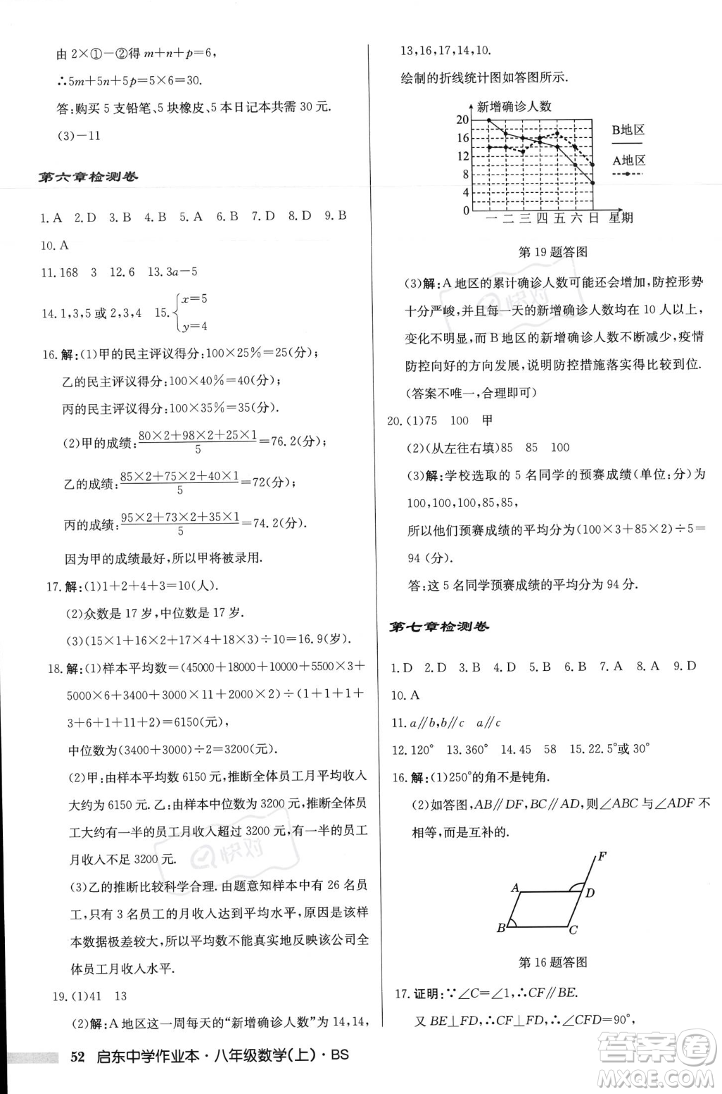 龍門(mén)書(shū)局2023年秋啟東中學(xué)作業(yè)本八年級(jí)數(shù)學(xué)上冊(cè)北師大版答案