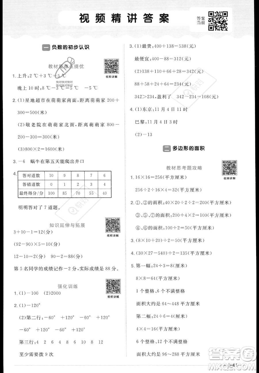 江西教育出版社2023年秋陽光同學課時優(yōu)化作業(yè)五年級數(shù)學上冊蘇教版答案