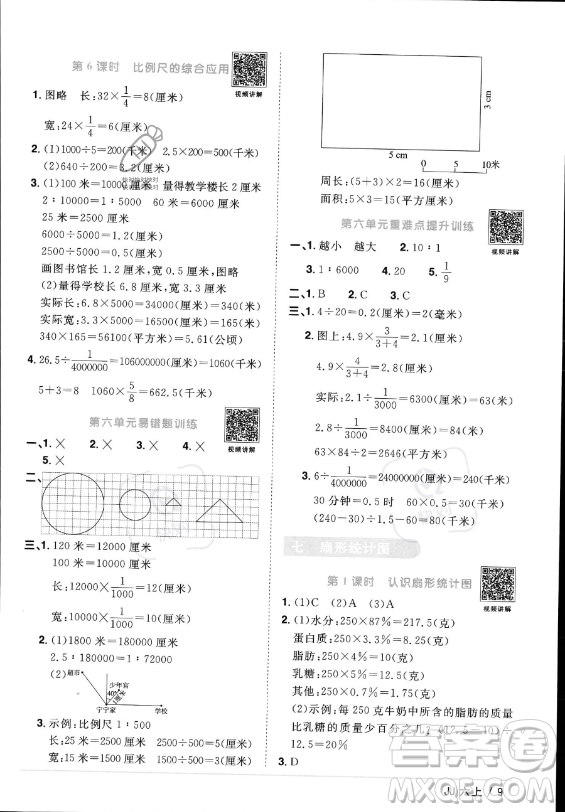 江西教育出版社2023年秋陽光同學(xué)課時(shí)優(yōu)化作業(yè)六年級(jí)數(shù)學(xué)上冊(cè)冀教版答案