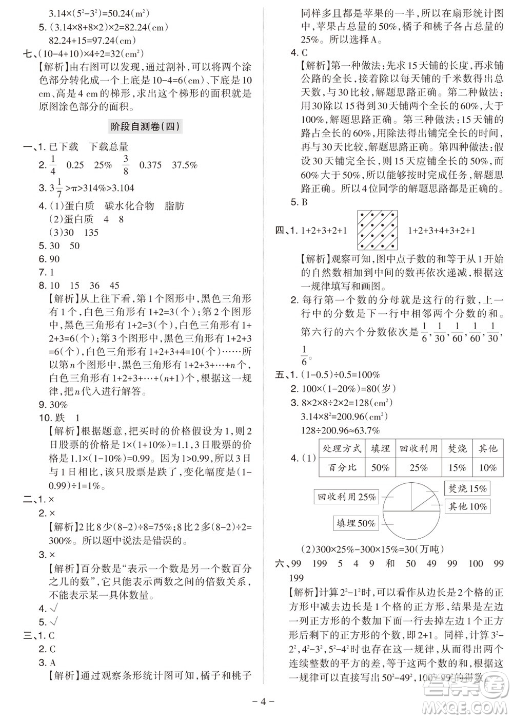 2023年秋學習方法報小學數學六年級上冊階段自測卷人教版參考答案