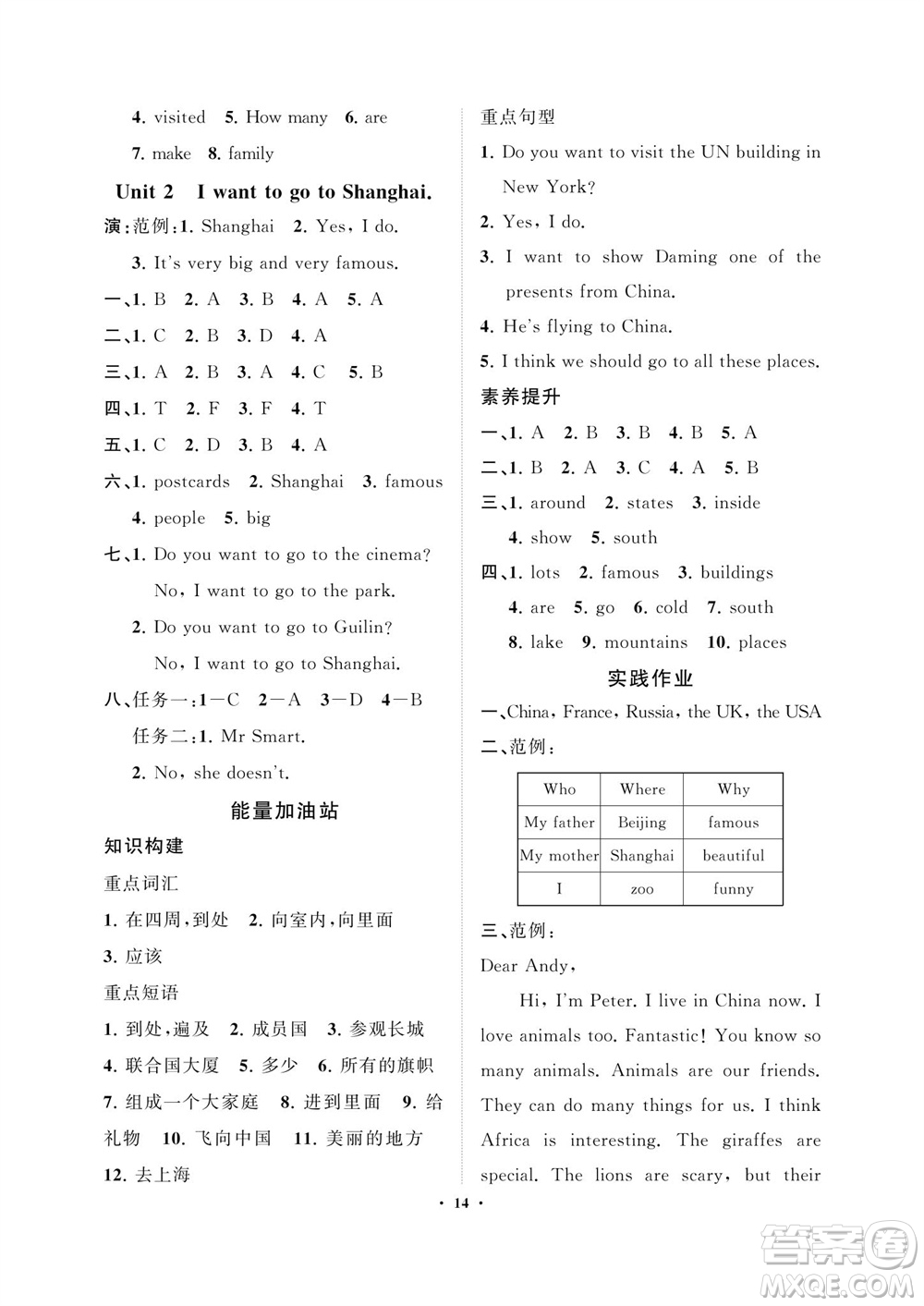 海南出版社2023年秋新課程學習指導六年級英語上冊外研版參考答案