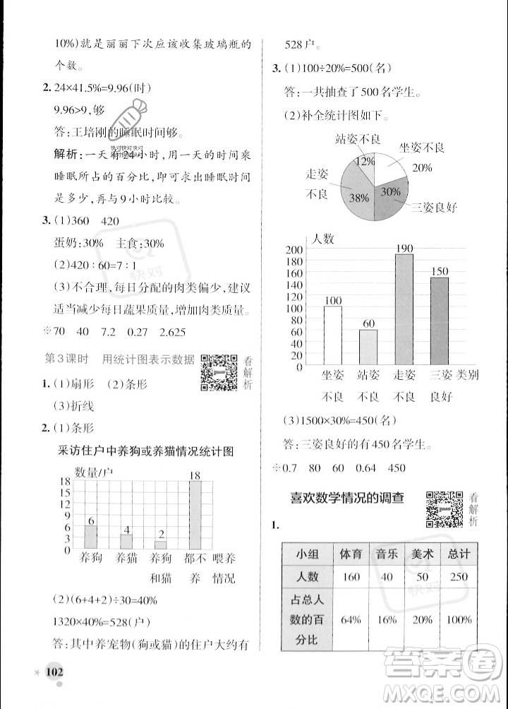 遼寧教育出版社2023年秋PASS小學(xué)學(xué)霸作業(yè)本六年級(jí)數(shù)學(xué)上冊(cè)冀教版答案