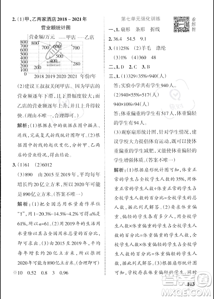 遼寧教育出版社2023年秋PASS小學(xué)學(xué)霸作業(yè)本六年級(jí)數(shù)學(xué)上冊(cè)冀教版答案