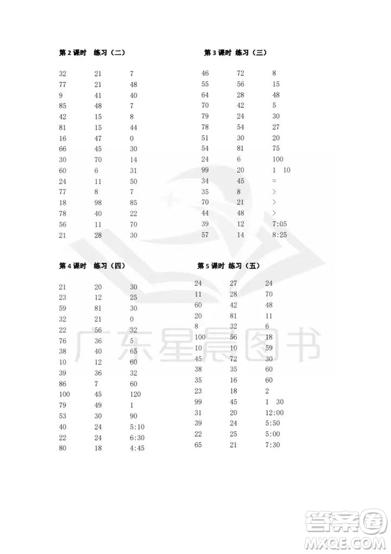 吉林出版集團股份有限公司2023年秋小學(xué)數(shù)學(xué)口算速算心算二年級上冊人教版參考答案