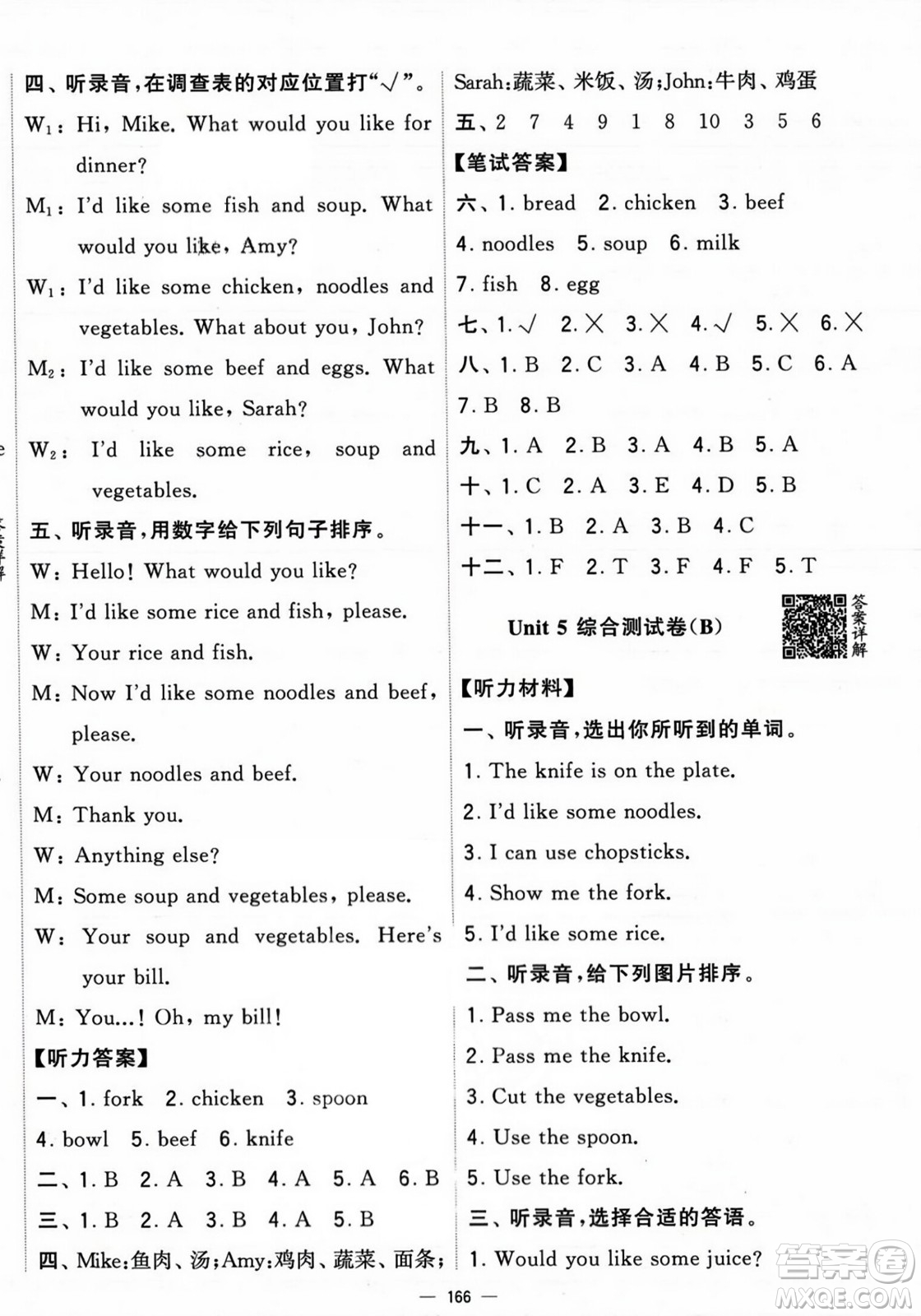 寧夏人民教育出版社2023年秋學(xué)霸提優(yōu)大試卷四年級(jí)英語上冊人教版答案