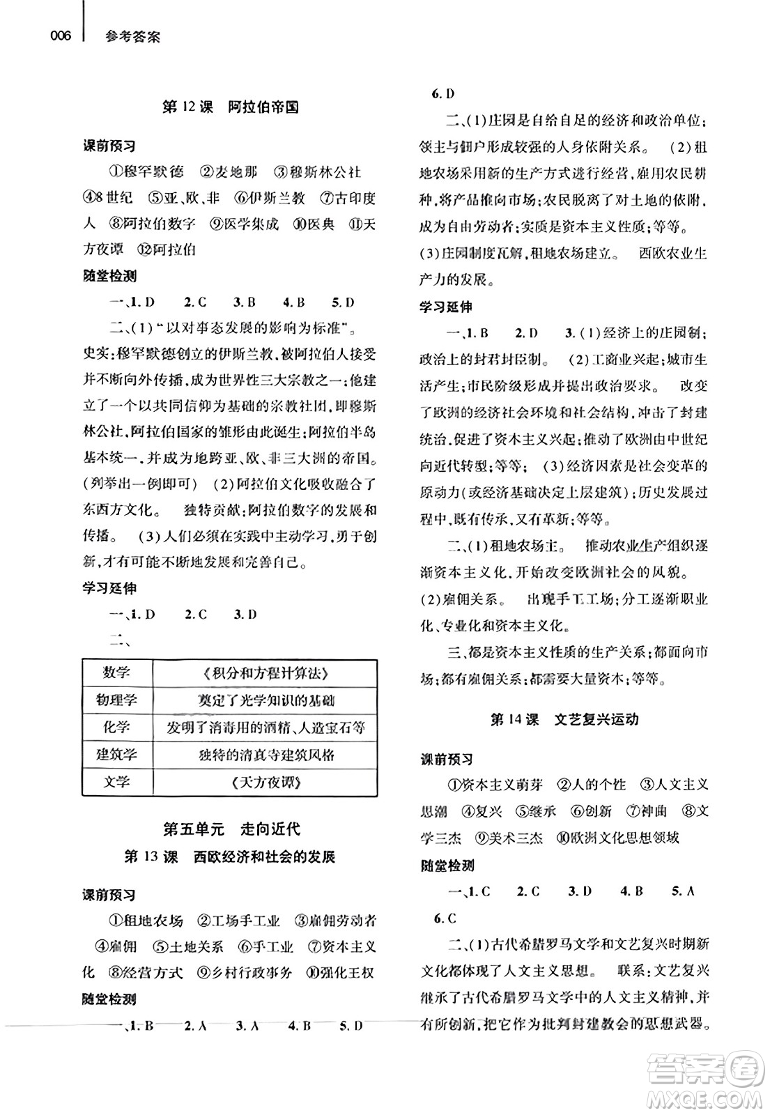 大象出版社2023年秋基礎(chǔ)訓(xùn)練九年級歷史上冊人教版答案