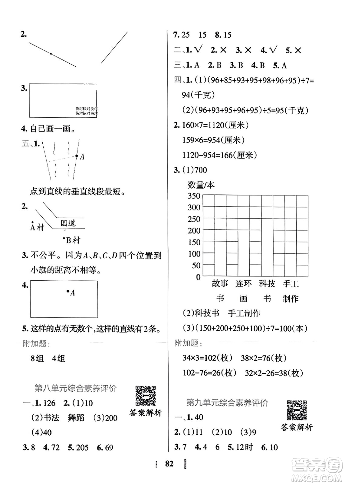 陜西師范大學(xué)出版總社2023年秋PASS小學(xué)學(xué)霸沖A卷四年級(jí)數(shù)學(xué)上冊冀教版答案