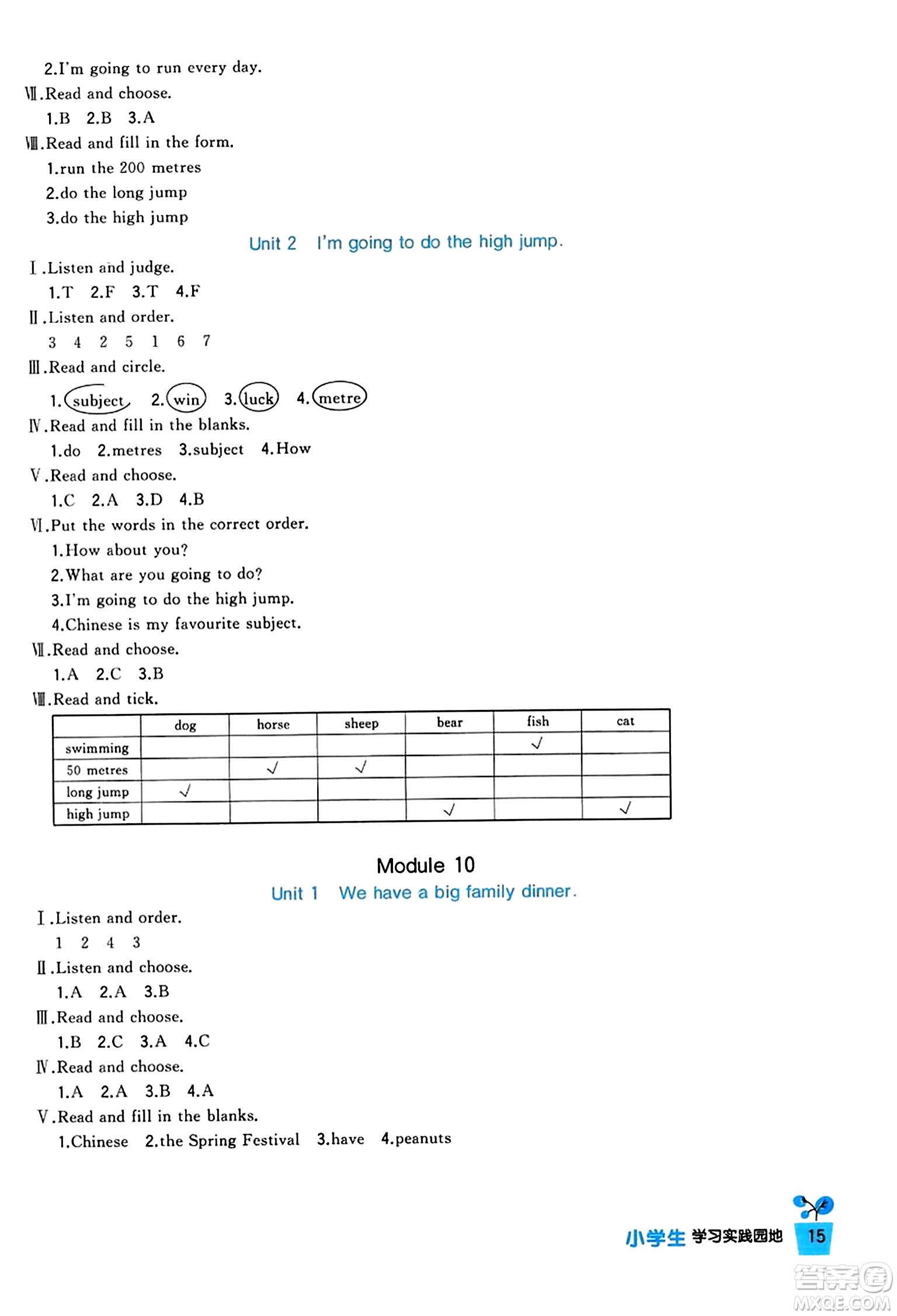 四川教育出版社2023年秋新課標(biāo)小學(xué)生學(xué)習(xí)實(shí)踐園地四年級(jí)英語上冊(cè)外研版三起點(diǎn)答案