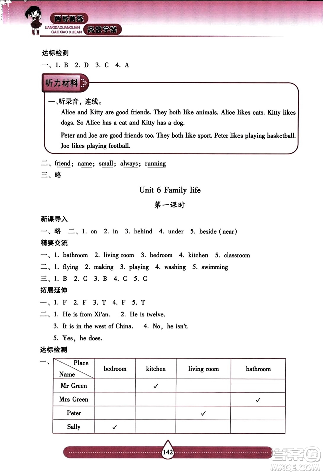 希望出版社2023年秋新課標(biāo)兩導(dǎo)兩練高效學(xué)案五年級(jí)英語上冊(cè)滬教版答案