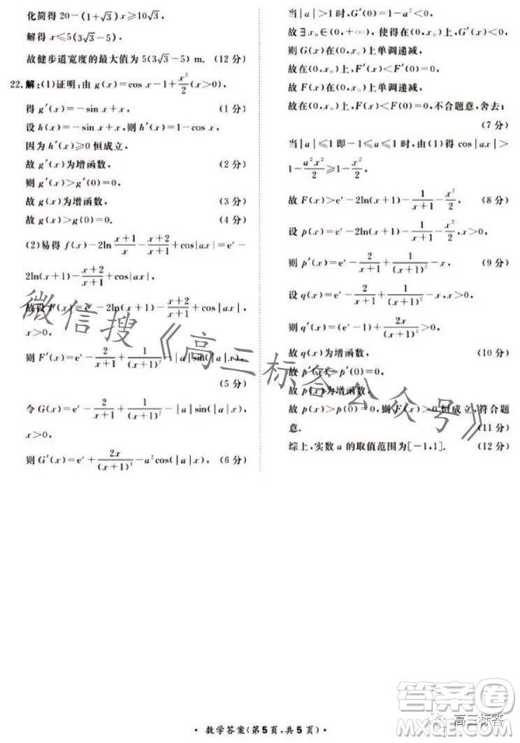 2024屆普通高等學(xué)校招生全國(guó)統(tǒng)一考試青桐鳴高三10月大聯(lián)考數(shù)學(xué)試卷答案