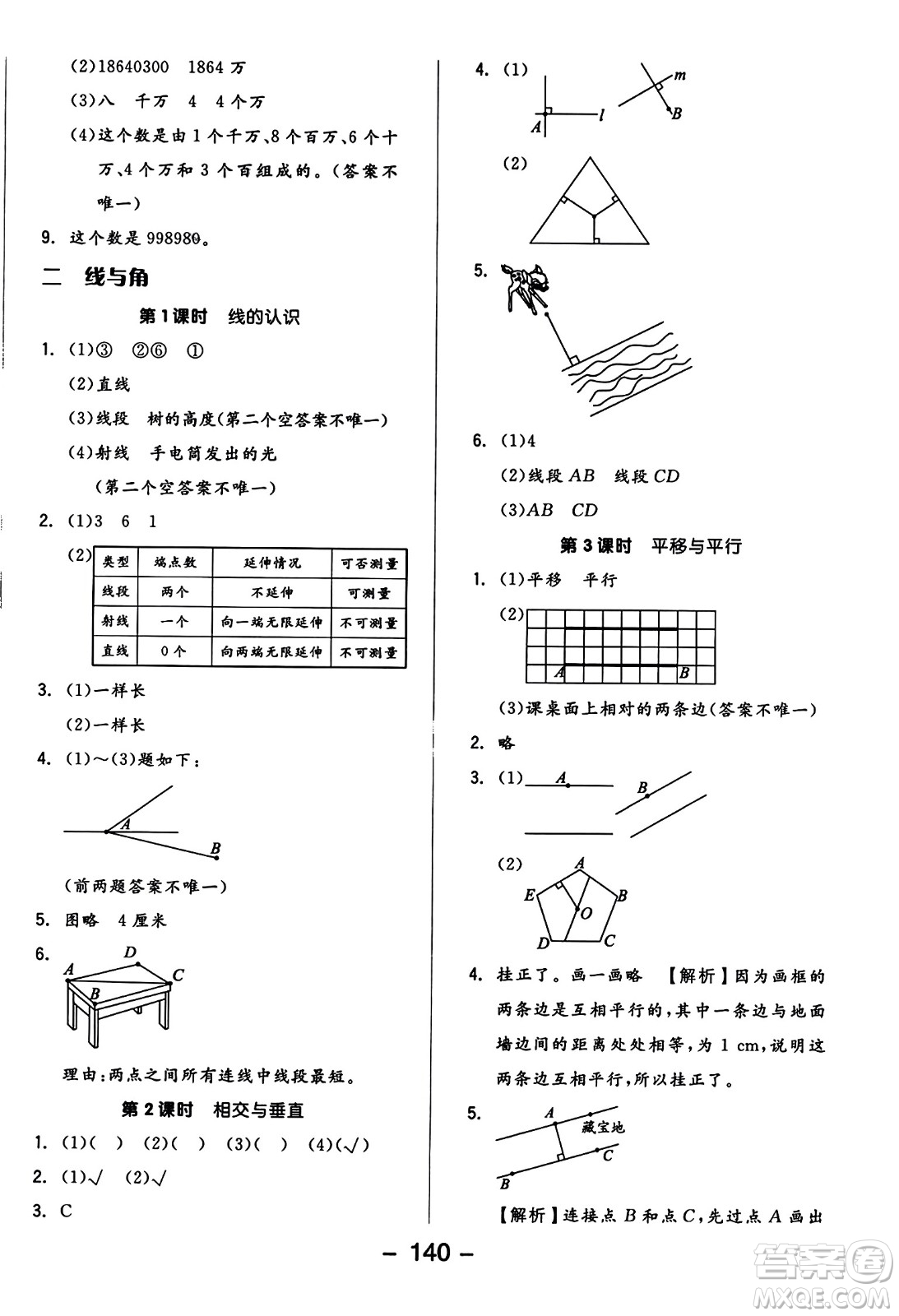 開(kāi)明出版社2023年秋全品學(xué)練考六年級(jí)數(shù)學(xué)上冊(cè)北師大版答案