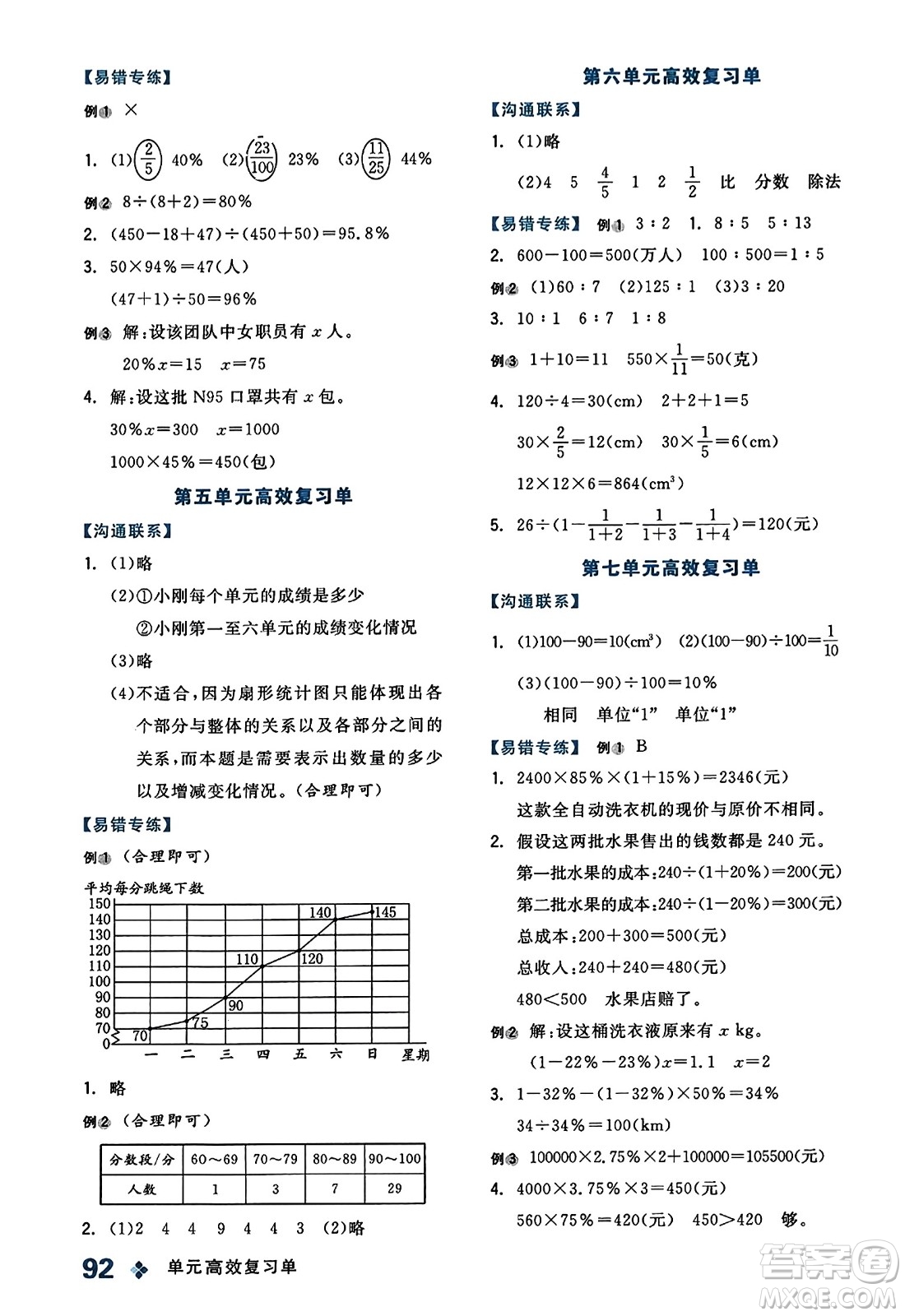 開明出版社2023年秋全品學練考四年級數(shù)學上冊北師大版答案