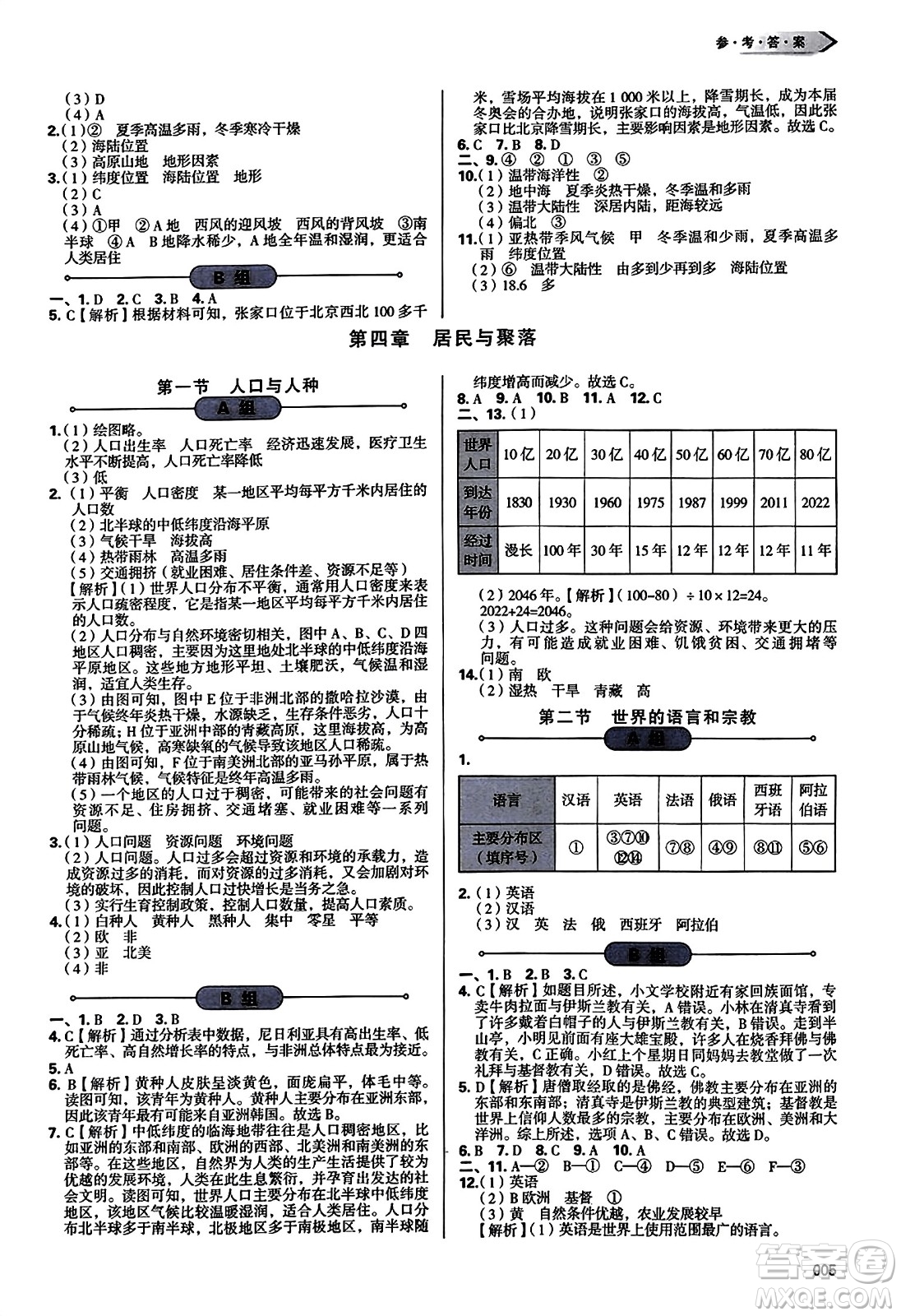 天津教育出版社2023年秋學(xué)習(xí)質(zhì)量監(jiān)測七年級地理上冊人教版答案