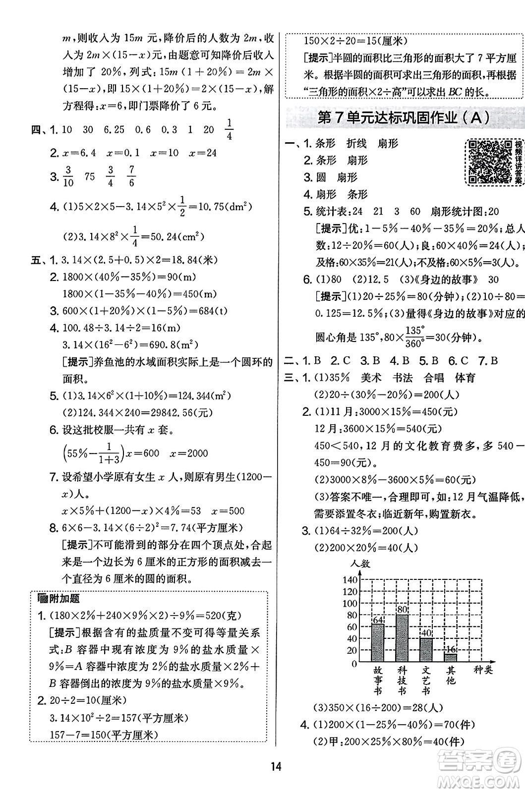 江蘇人民出版社2023年秋實(shí)驗(yàn)班提優(yōu)大考卷六年級數(shù)學(xué)上冊人教版答案