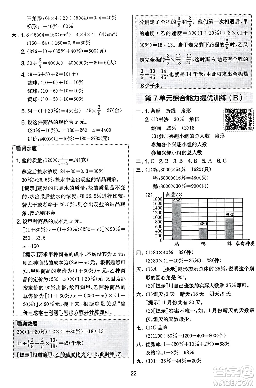 江蘇人民出版社2023年秋實(shí)驗(yàn)班提優(yōu)大考卷六年級數(shù)學(xué)上冊人教版答案