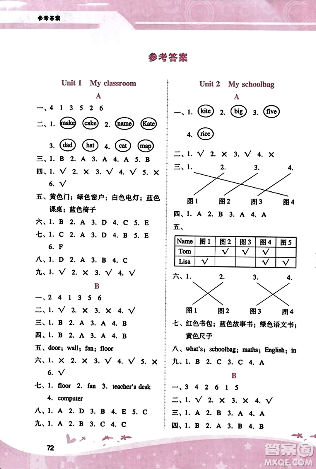 廣西師范大學(xué)出版社2023年秋新課程學(xué)習(xí)輔導(dǎo)四年級(jí)英語上冊(cè)人教PEP版答案