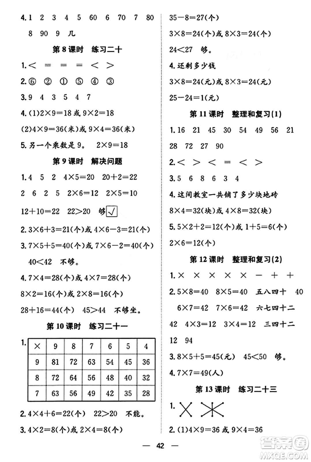 合肥工業(yè)大學(xué)出版社2023年秋快樂學(xué)習(xí)小學(xué)數(shù)學(xué)隨堂練二年級(jí)數(shù)學(xué)上冊人教版答案