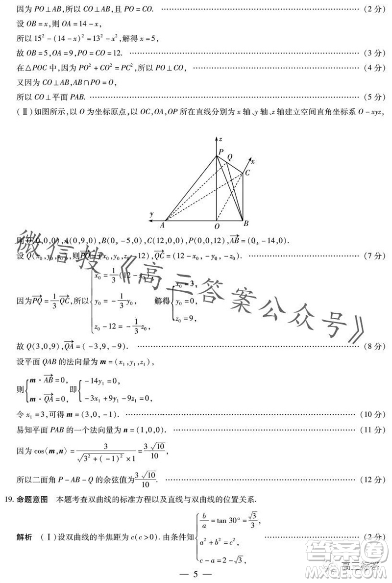 天一大聯(lián)考頂尖聯(lián)盟2023-2024學(xué)年高三秋季期中檢測數(shù)學(xué)答案